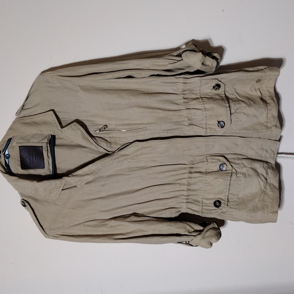 Massimo Dutti Safari Jacket Blazer Sz M Tan